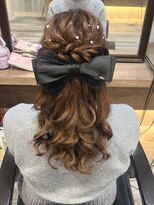 ヘアセット アリエス 新宿駅前店(aries)&nbsp;*.ゆるふわハーフアップ.+