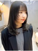郡山ミディアムレイヤーカットハイライトカラータッセルカット