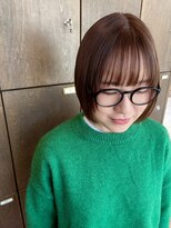 ボヌールソレイユ(Bonheur Soleil) 【切りっぱなしボブ】【オリーブブラウン】