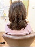 30代40代50代/ミディアムヘア/ふんわりカール
