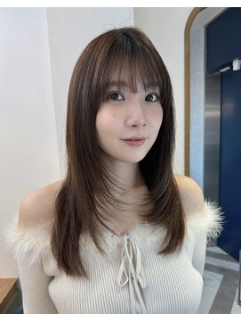 ロンドアベニール 北千住(Lond avenir) ミニウルフレイヤーカット顔周り前髪韓国ミディアムロング北千住