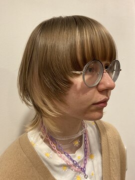 ヘアーサロンテン モトアザブ(hair salon Ten motoazabu) くびれヘア/アプリコットオレンジ/ハイライトカラー/麻布