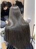 Premium艶髪ストレート(縮毛矯正)+カット+マイクロバブルクレンジング ￥17900