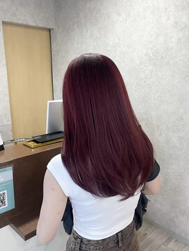 ミニム ヘアー(minim hair) 【minim×りの】ブリーチありのワインレッド