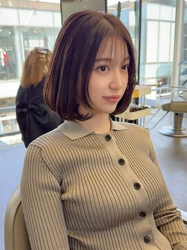 ディフィーノ 青山(DIFINO) 【DIFINO 青山】ワンカールボブ/透明感ブラウン