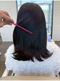 髪質改善カラー/レイヤーカット/透明感/ダークブラウン