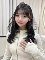 サイン 渋谷(SIGN)&nbsp;韓国ヘアーハッシュカットレイヤーカットグレージュブリーチ無し