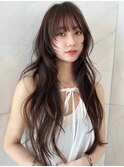 韓国ヘアグレージュカラーブリーチ無し髪質改善透明感カラー 　
