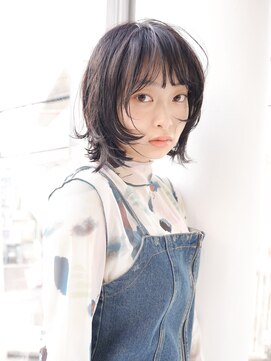 メゾンデエムスラッシュ センター北(Maison des M.SLASH) くせ毛風/黒髪/ミディアムレイヤー/ハッシュボブ/センター北