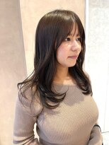 オン キャナルシティ博多前店(on)&nbsp;【晴音】顔まわりレイヤー/チョコレートブラウン/ロング/30代