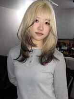 ヨハク 大阪梅田中崎町(yohaku)&nbsp;【misaki】レイヤーカット×裾カラー