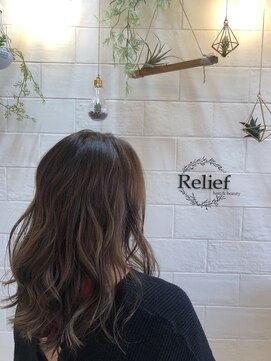リリーフ(hair&beauty Relief) 【Relief】ミックス巻きロングスタイル