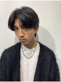 センターパート/ニュアンスパーマ/ツーブロ刈り上げ