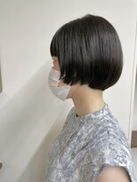 ベルクープス 天王寺店(Belle Coupes) 【BelleCoupes】丸みショート ぱっつん ショートボブ 黒髪