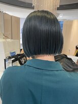 エアー 青山(AIR) ハイトーンボブ/ブルー/ブリーチカラー