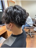 刈り上げ×スパイラルパーマ