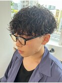 波巻きスパイラルパーママッシュショート無造作パーマ刈り上げ