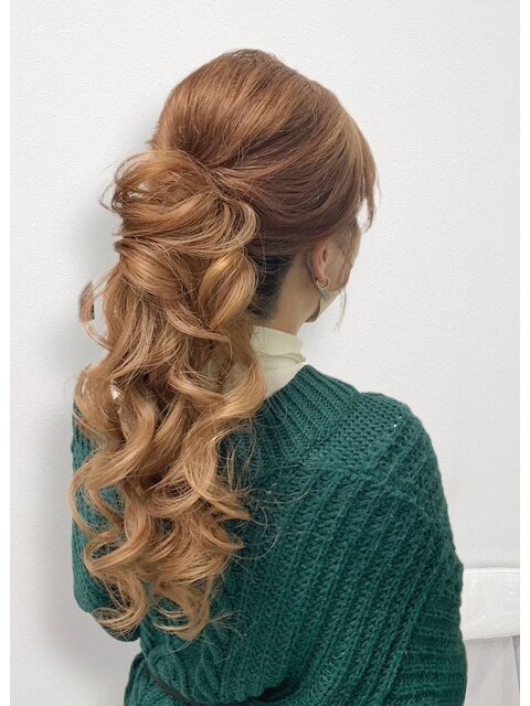 キレイ目すっきりポニーのヘアセット☆