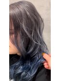 【グラデーションカラー】silver×blue