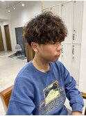 スパイラルパーママッシュツーブロック襟足刈り上げ