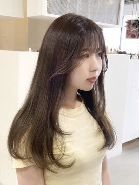 ライリー(riley) オリーブベージュ＋レイヤーカット