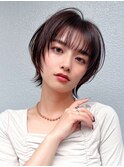  2wayシースルーバング面長小顔似合わせ顔周りレイヤーカット