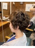 ショートボブパーマふわくしゅウェーブ