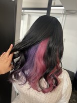 アドラ(ADLLA)&nbsp;ツートンインナーカラー☆ピンク× パープル