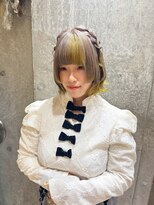 ルート(root)&nbsp;ミルクティーベージュ/デザインカラー/ヘアアレンジ/ボブ/登戸