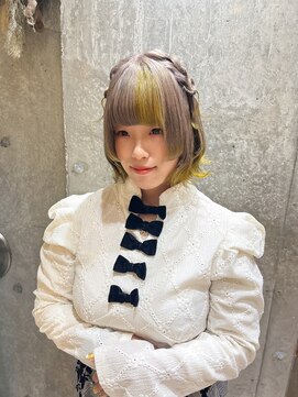 ルート(root) ミルクティーベージュ/デザインカラー/ヘアアレンジ/ボブ/登戸