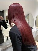 【廣川】ハーフブリーチで叶えるボルドーレッドカラー