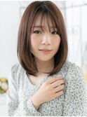 八潮/髪質改善/透明感カラーくすみベージュ×内巻きワンカールk