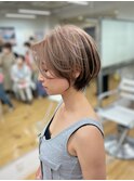 大人ショート　　　【髪質改善/トリートメント/ハイトーン】