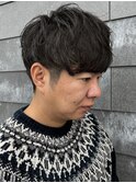 MEN’S HAIRセンターパートスパイラルパーマニュアンスパーマ