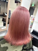 ラピス 横浜(Lapis)&nbsp;ピーチピンクブリーチカラー髪質改善