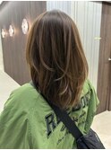 横浜髪質改善ミディアム韓国レイヤーハッシュカットブラウン