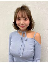 サラジュ 西宮北口店(SARAJU) 透明感ライトブラウンふわっとボブ