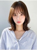 髪質改善透明感カラー×くびれ外ハネ◎モカブラウン夏カラー