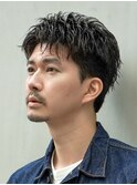 波巻きツイストスパイラルニュアンスパーマアクティブショート