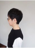 30代40代50代おすすめ 黒髪×スッキリベリーショート