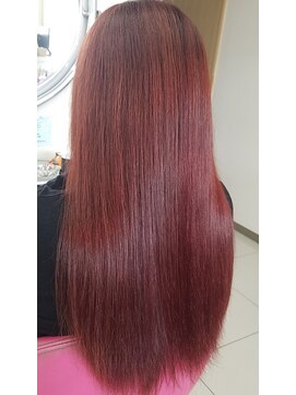 髪こうぼう サラツヤピンクレッド♪