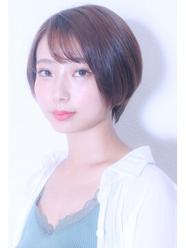 カノア(CANNOA.) 【CANNOA.】大人可愛い小顔ひし形ハンサムショートボブ前下がり
