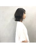 切りっぱなしボブ×アッシュブラウン