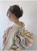 10代20代/大人の三つ編みツイストシニヨン/ルーズアップアレンジ