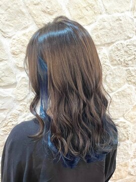 アムネシア 三軒茶屋(AMNESIA) イヤリングカラー/インナーカラー/ブルーカラー