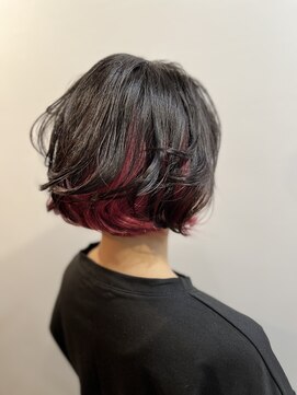 ピュアソウル(Pure Soul) N.Y.ドライカット★ぱつふわボブ×インナーカラー[渋谷]