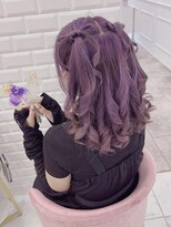 リボンハーフツイン×量産巻き＊まゆ
