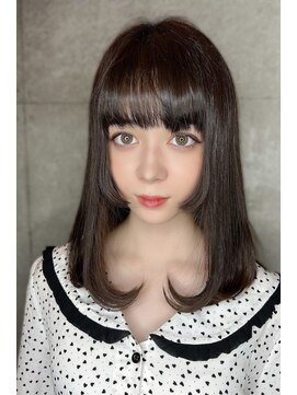 リークフー(Ree cu fuu) 10代20代30代40代 前髪 内巻きミディアム 姫カット 藤沢