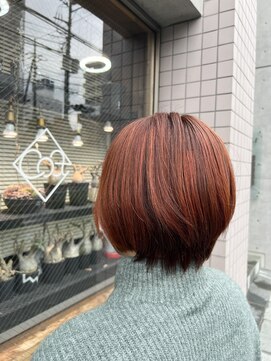 エコルアヘアー 西口(ecolua hair) レッドオレンジ