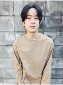 ３０代大人センターパート/ワンカールマッシュパーマ/前髪パーマ